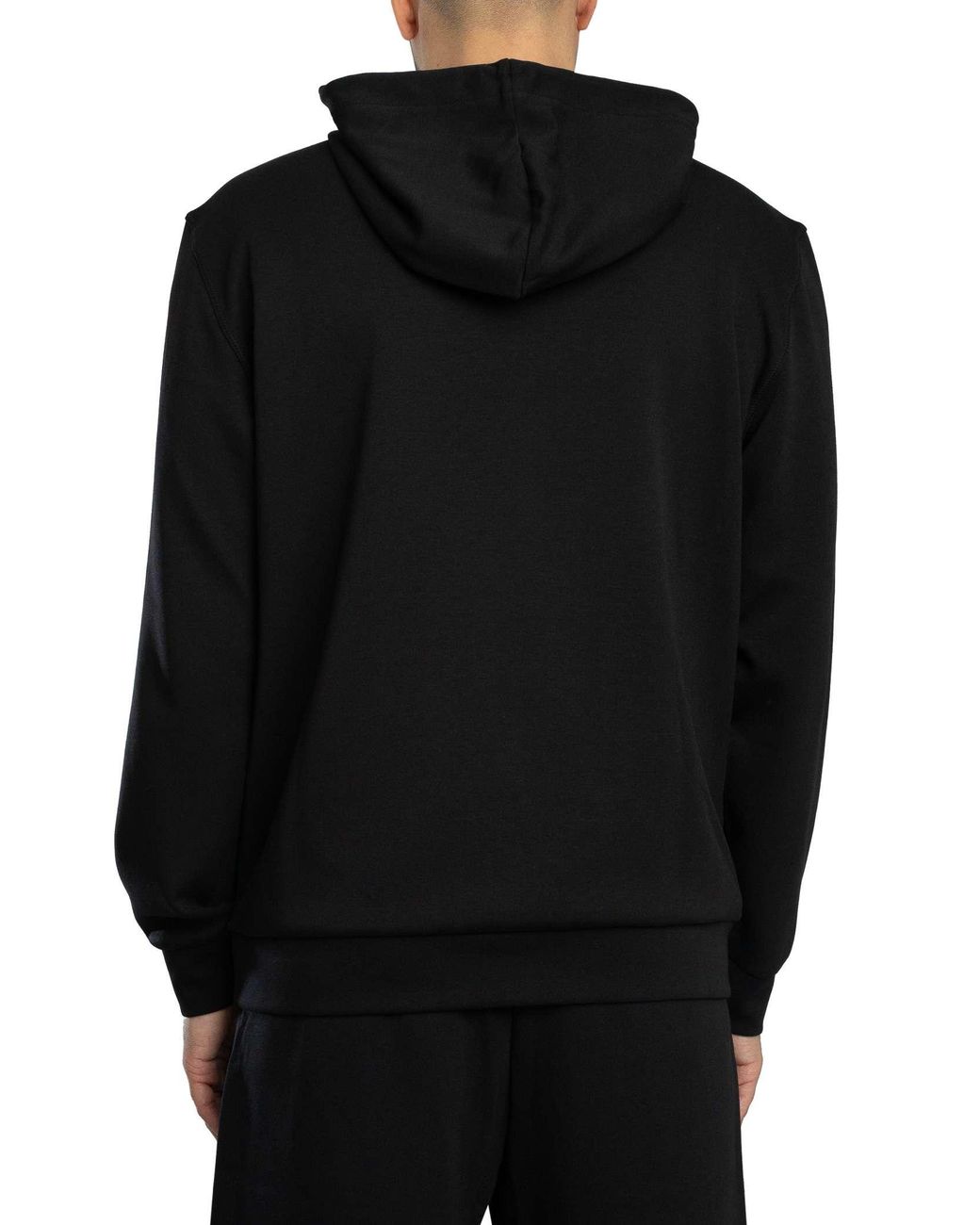 EA7 Black Logo Patch Pullover Hoodie for men