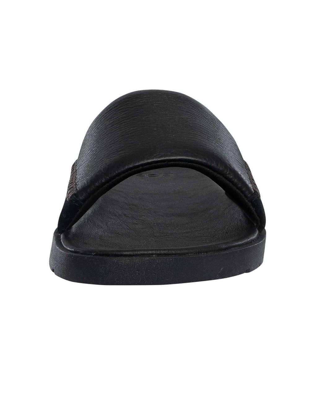Ugg Black Seaside Ii Leather Sliders for men