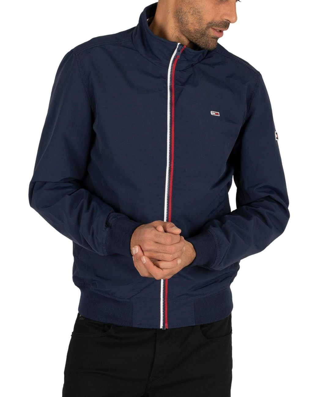 Tommy Hilfiger Denim Tommy Jeans Essential Bomber Jacket in Black Iris Navy  (Blue) for Men | Lyst Canada