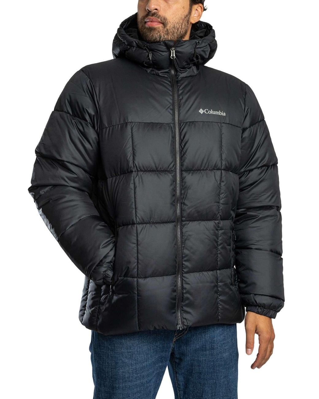 Columbia Black Puffect Hooded Jacket for men