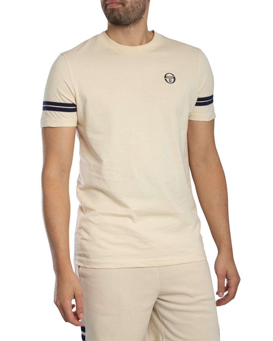 Sergio Tacchini Natural Grello Crew T-Shirt for men