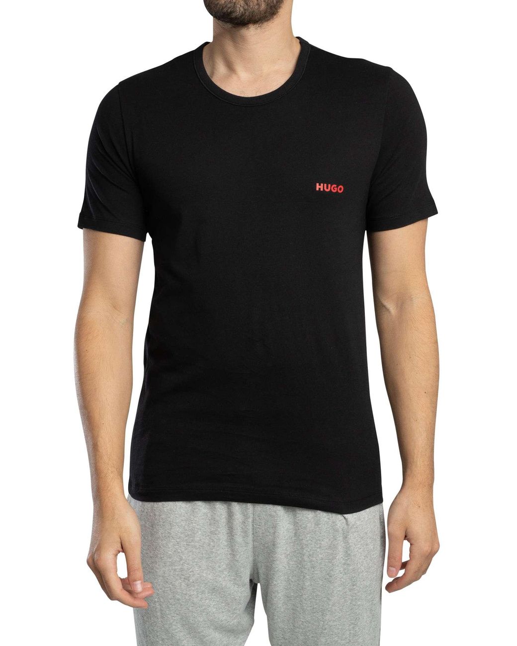 HUGO Black 3 Pack Lounge T-Shirts for men