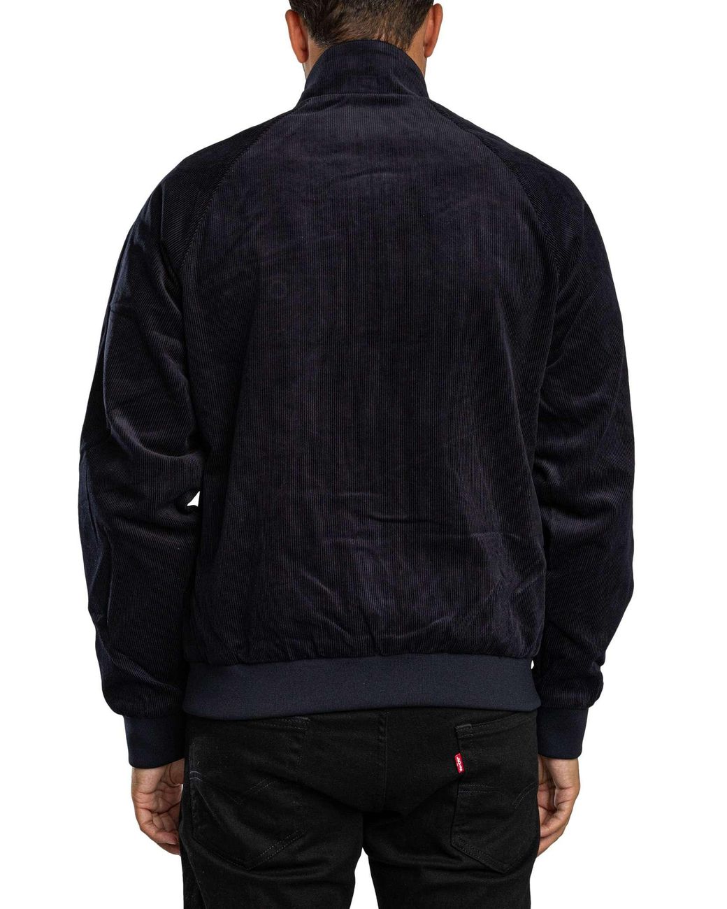 Lyle & Scott Blue Corduroy Harrington Jacket for men