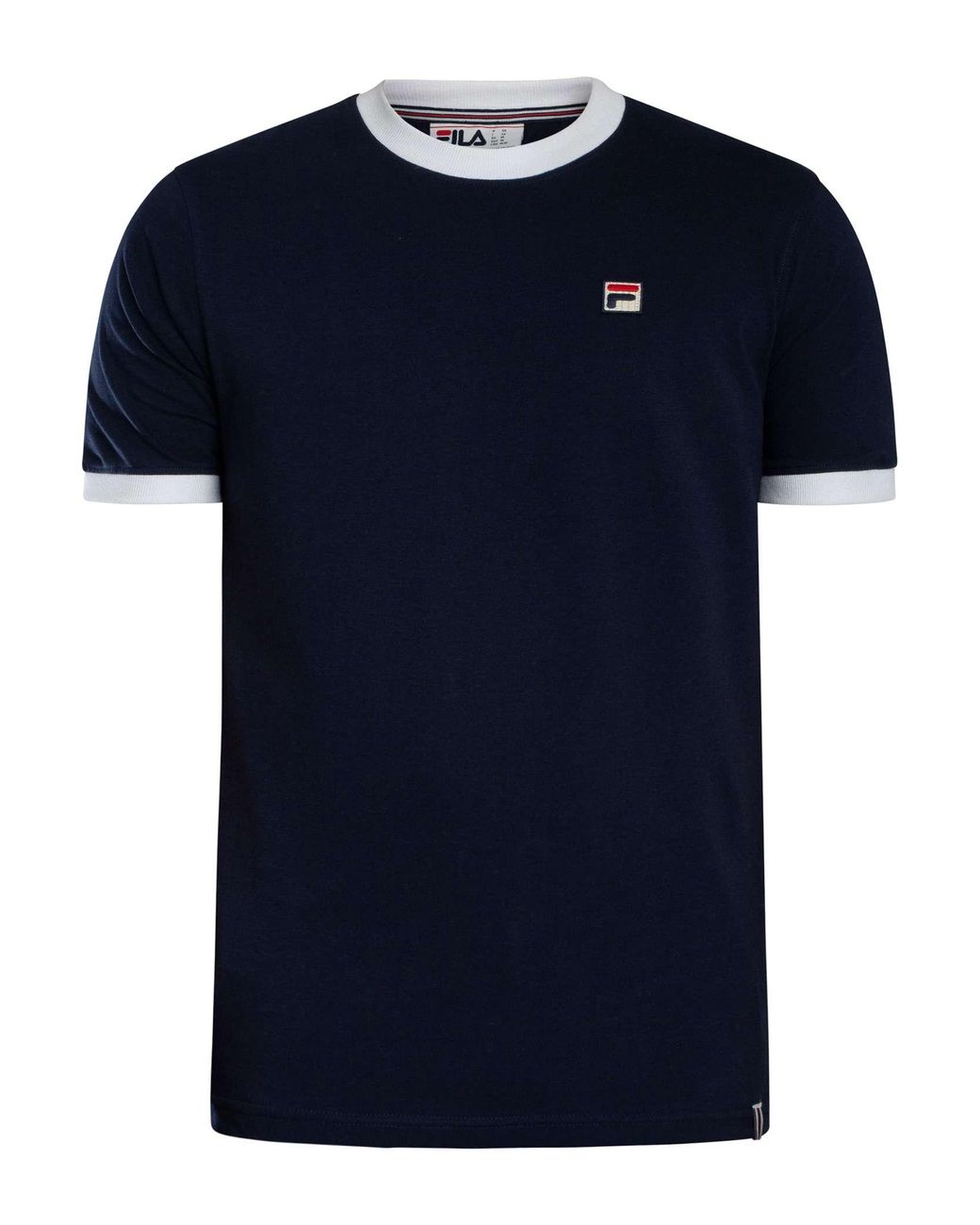 Fila Blue Marconi Ringer T Shirt Peacoat White for men