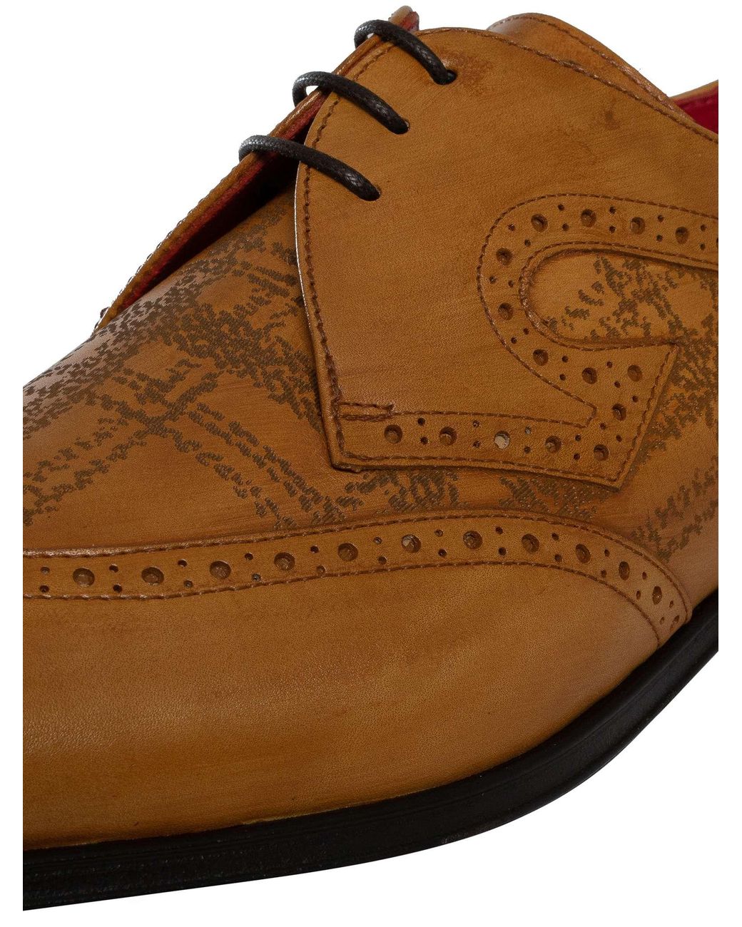Jeffery West Brown Scottish Leather Derby Shoes for men