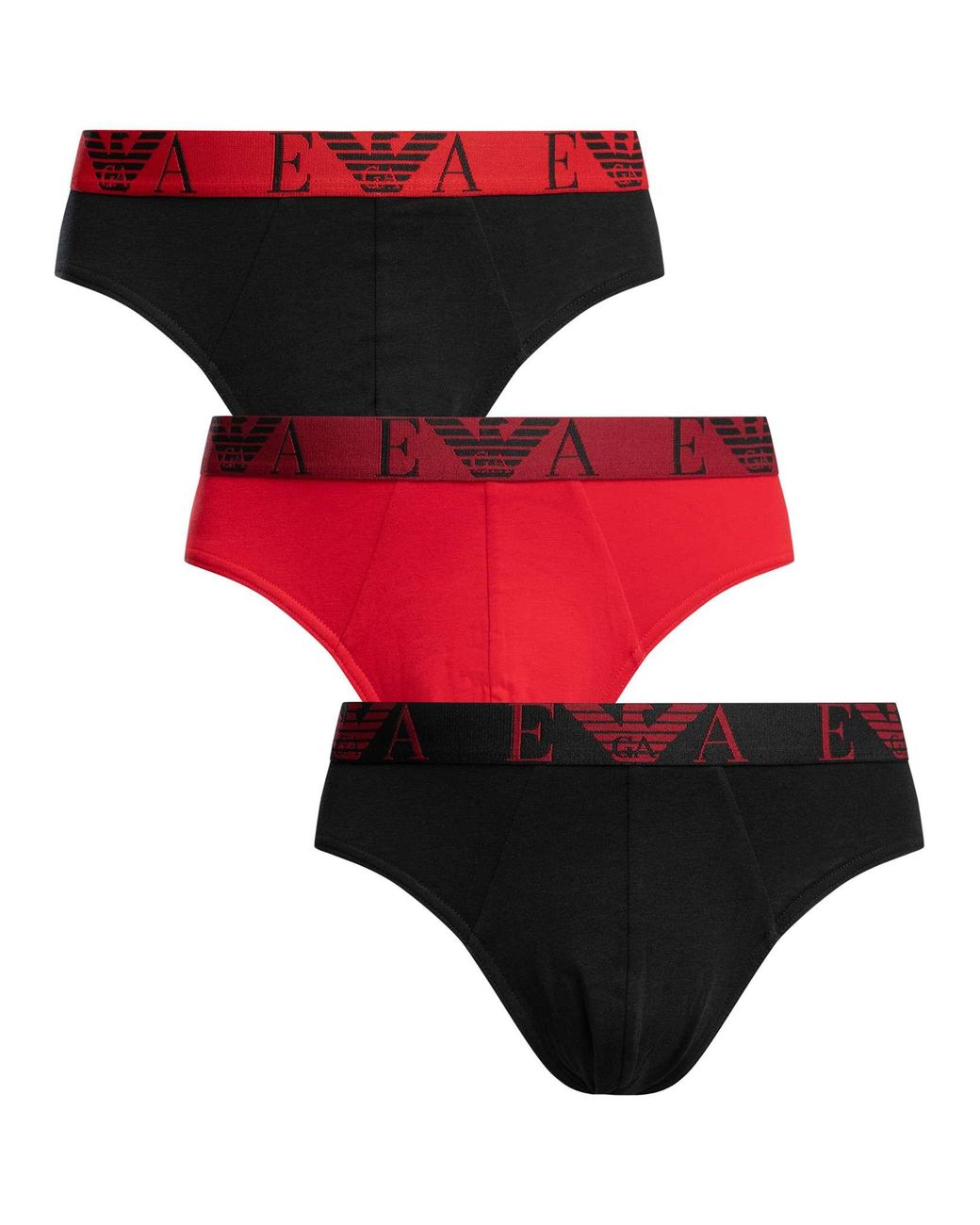 Emporio Armani Black 3 Pack Briefs for men