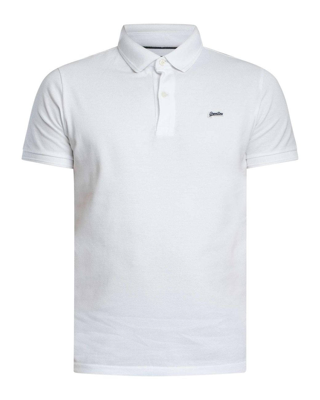 Superdry White Classic Pique Polo Shirt for men