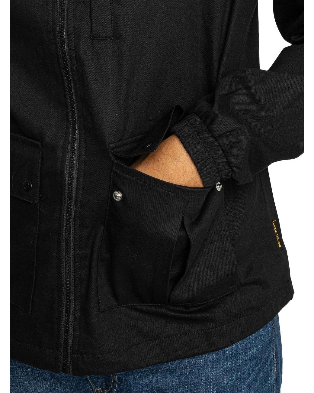 Sergio Tacchini Black Mancini Hooded Jacket for men