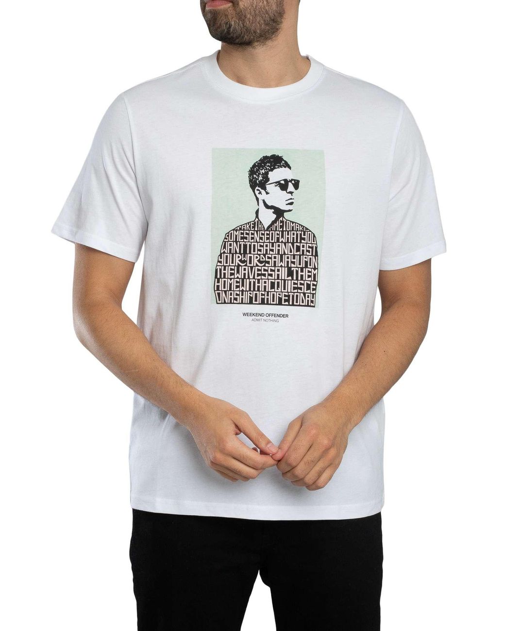 Weekend Offender White Camden Graphic T-Shirt for men