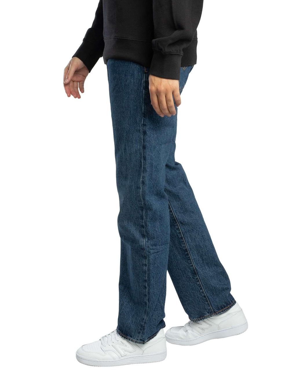 Levi's Blue 555 Relaxed Straight Jeans for men