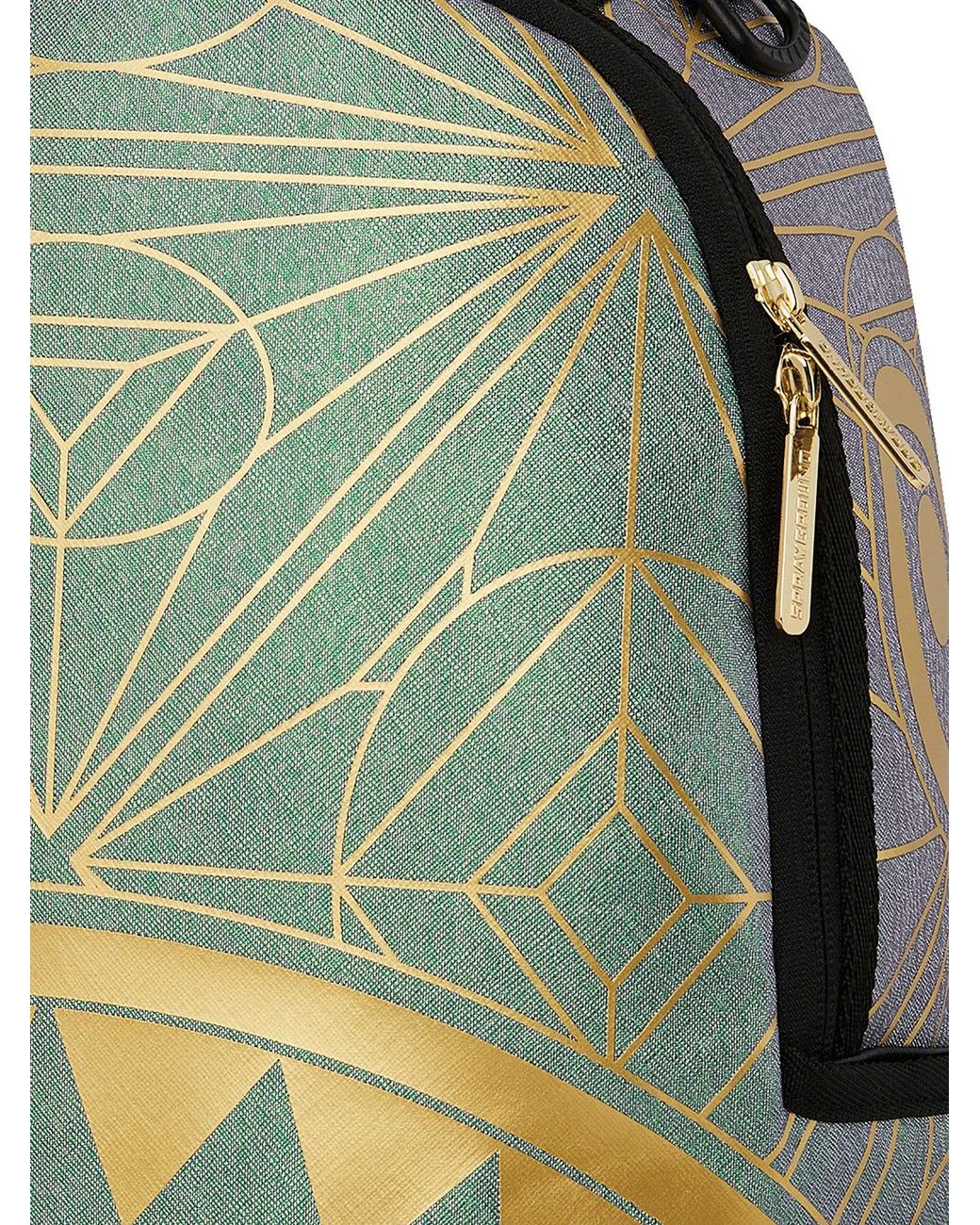 Sprayground Green 20l Foundation Crystal Iridescent Shark Backpack for men