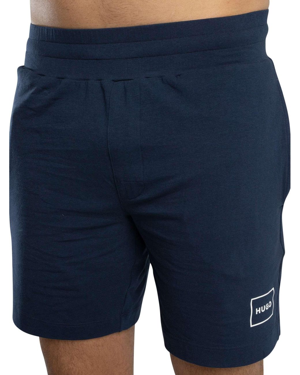 HUGO Blue Lounge Laze Sweat Shorts for men