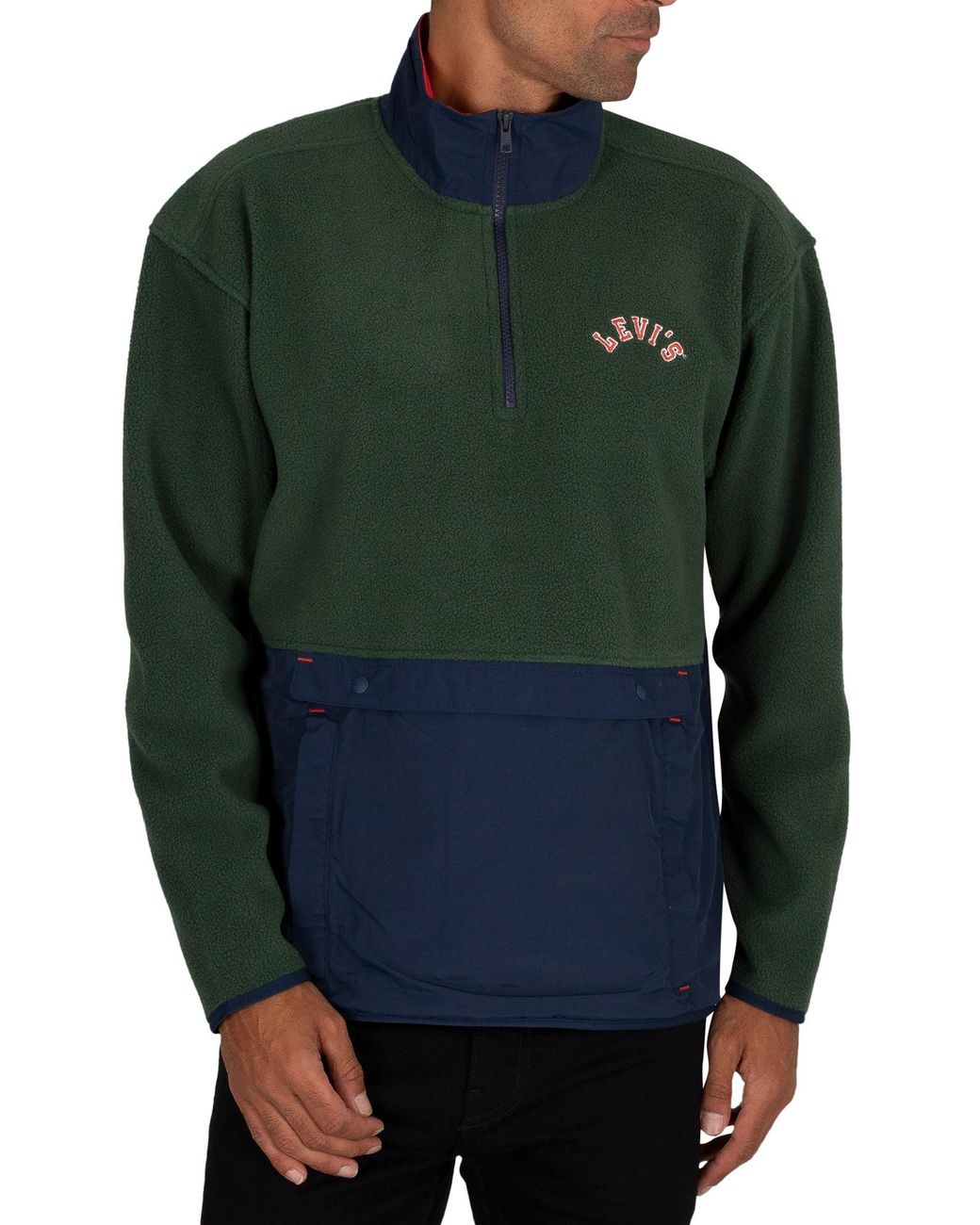 Quarter Zip Polar Fleece Sweatshirt 