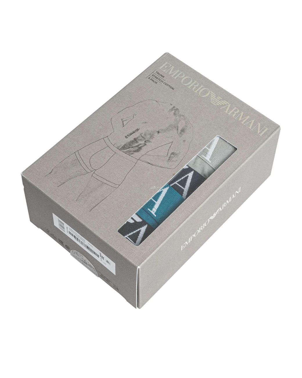 Emporio Armani Blue 5 Pack Trunks for men