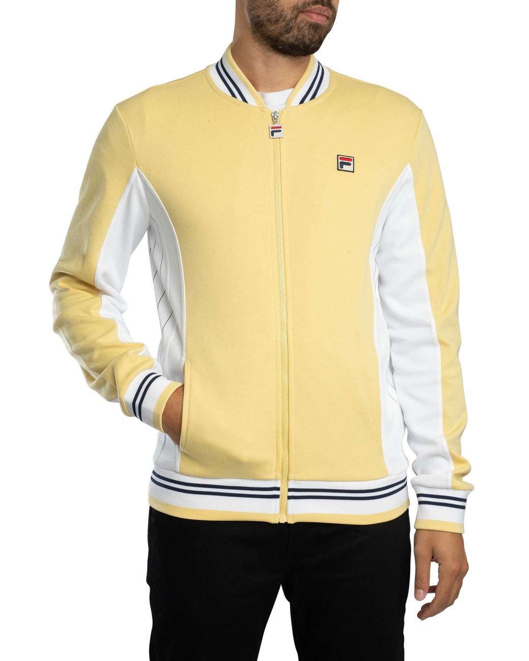 Fila Yellow Settanta Baseball Track Jacket for men