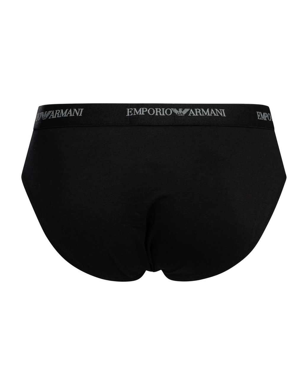 Emporio Armani Black 3 Pack Cotton Briefs for men