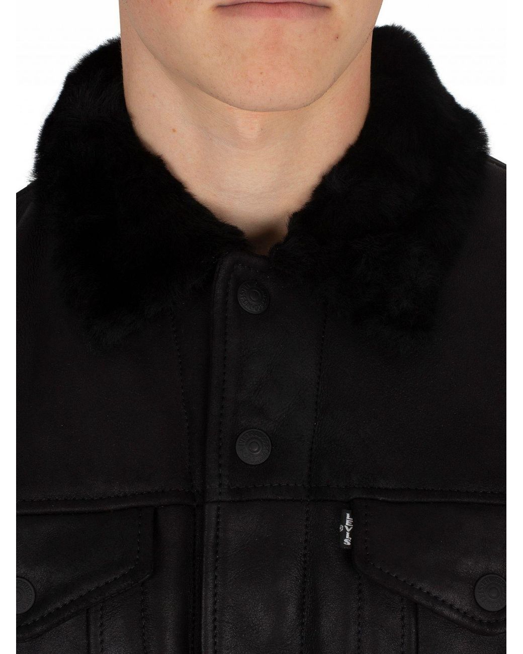Shearling Trucker Leather Jacket 