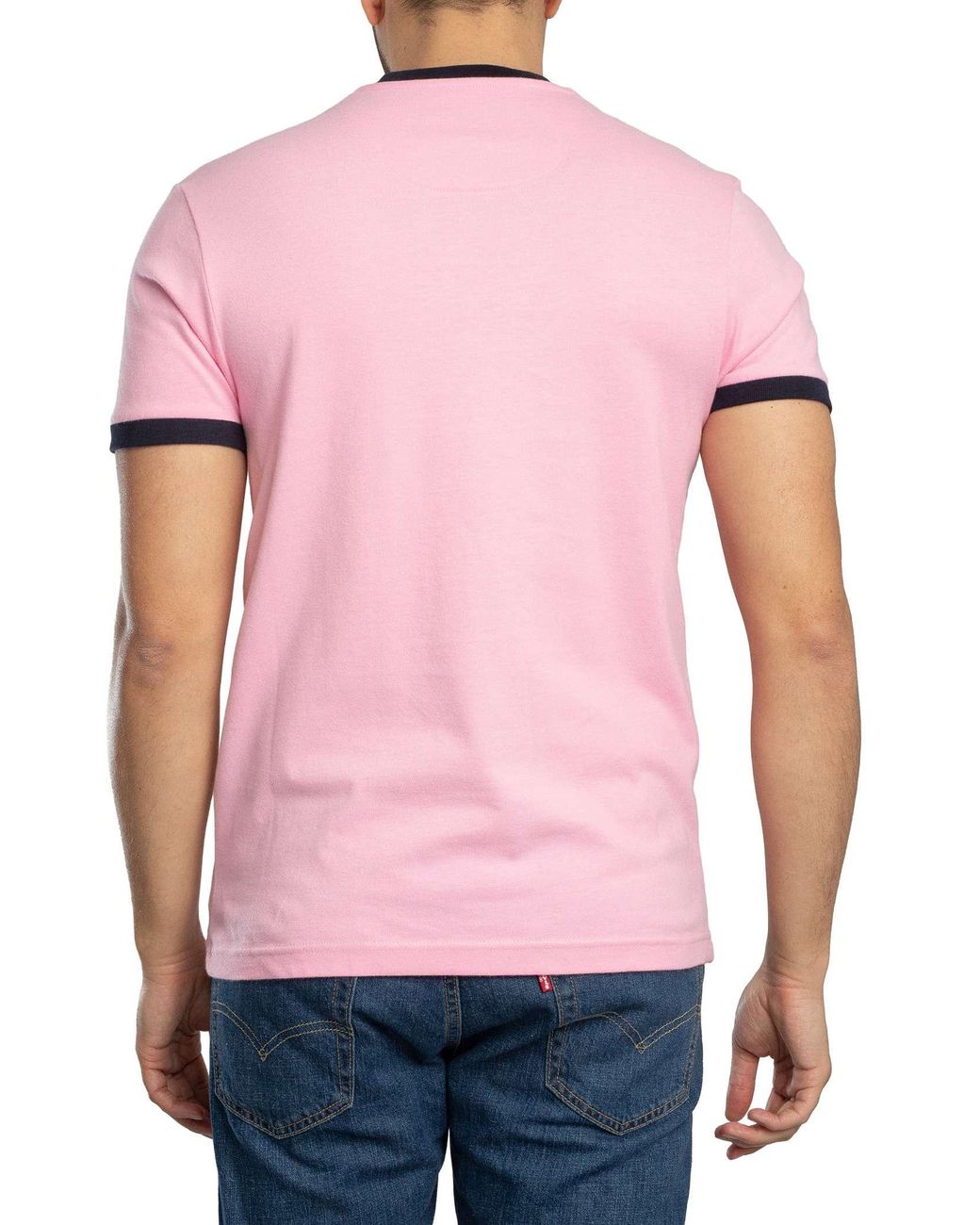 Trojan Pink Stripe Front T-Shirt for men