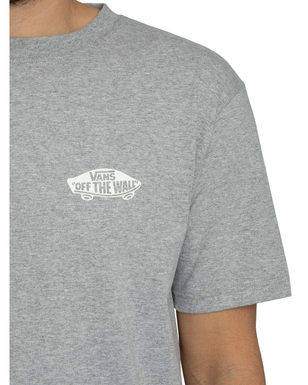 Vans Gray Double Standard Back Logo T-Shirt for men