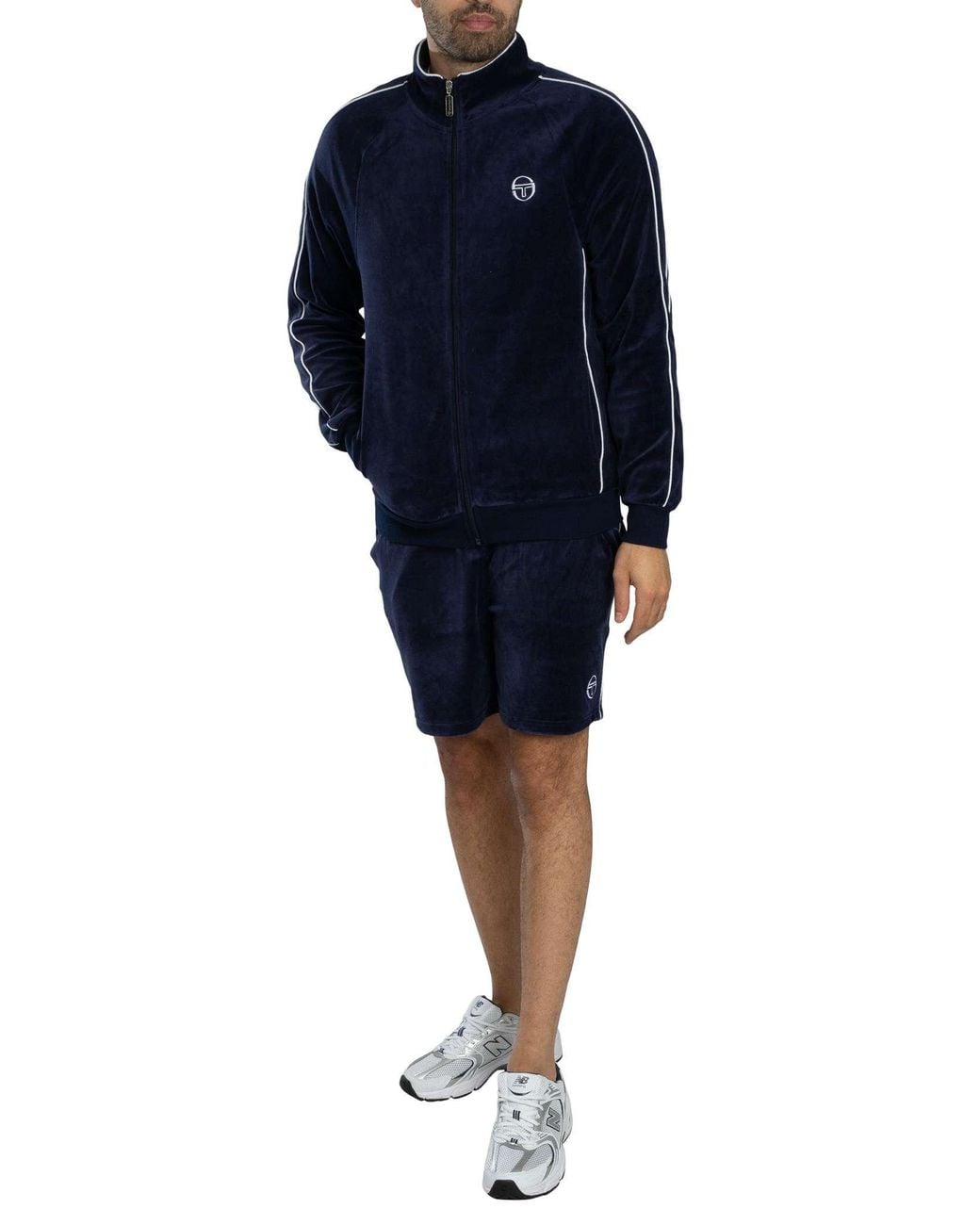 Sergio Tacchini Blue Tasso Velour Track Jacket for men