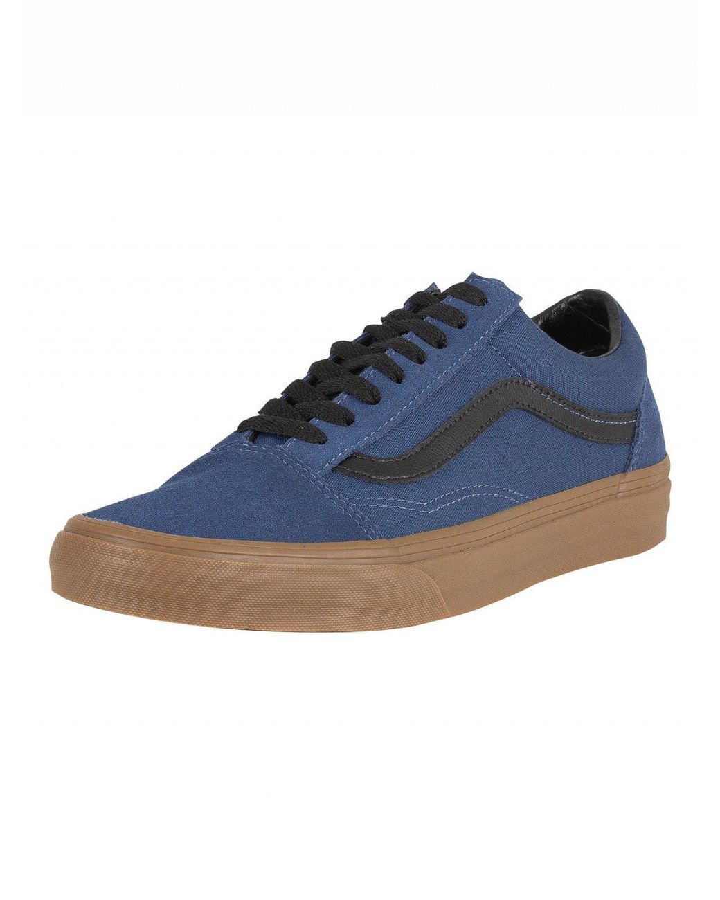 Vans Old Skool Gum Sole Denim Trainers in Blue for Men | Lyst