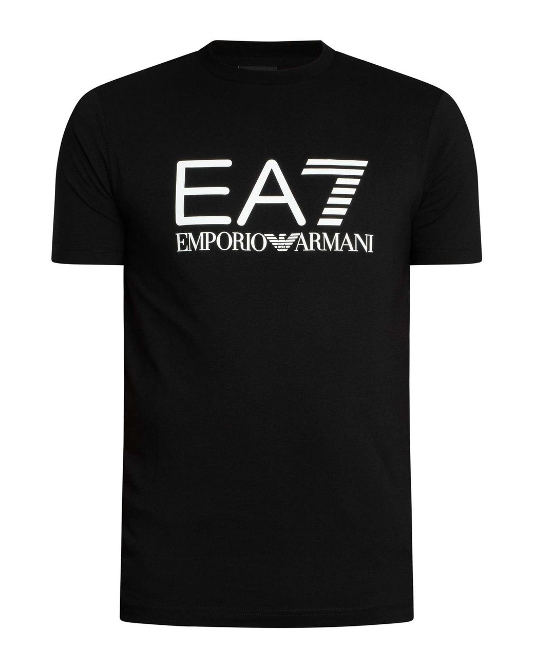 EA7 Black Slim Logo Graphic T-Shirt for men