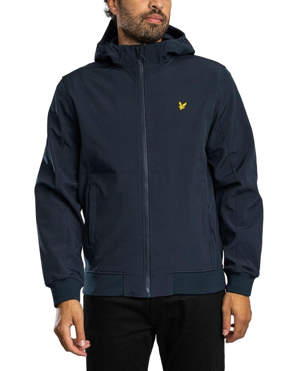 Lyle & Scott Blue Mesh Back Softshell Jacket for men