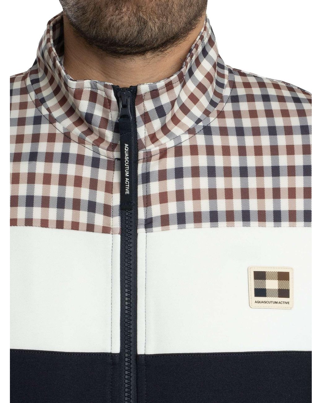 Aquascutum Blue Shoulder Track Jacket for men