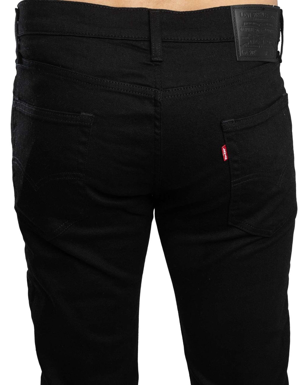 Levi's Black 502 Regular Taper Jeans for men