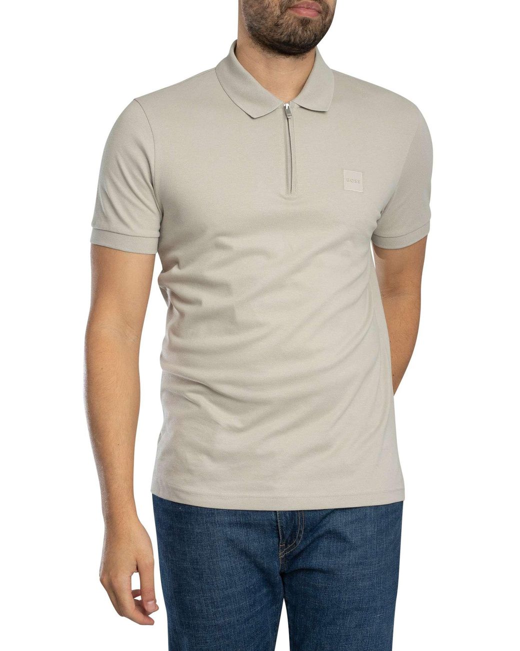 Boss Multicolor Passer Zip Polo Shirt for men