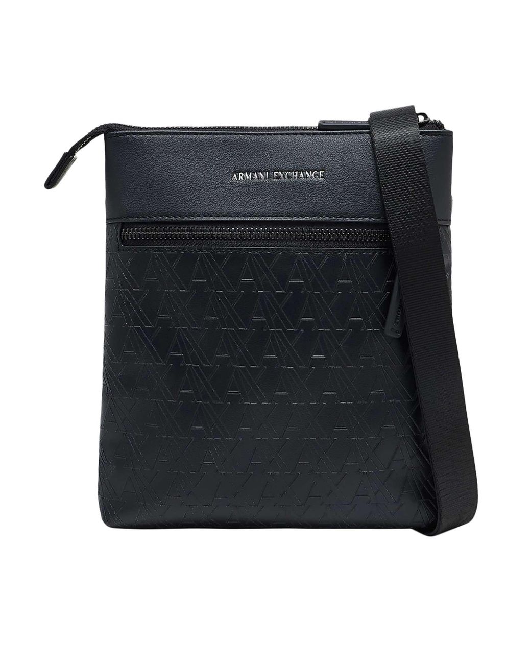 ARMANI EXCHANGE Black Flat Crossbody Messenger Bag for men
