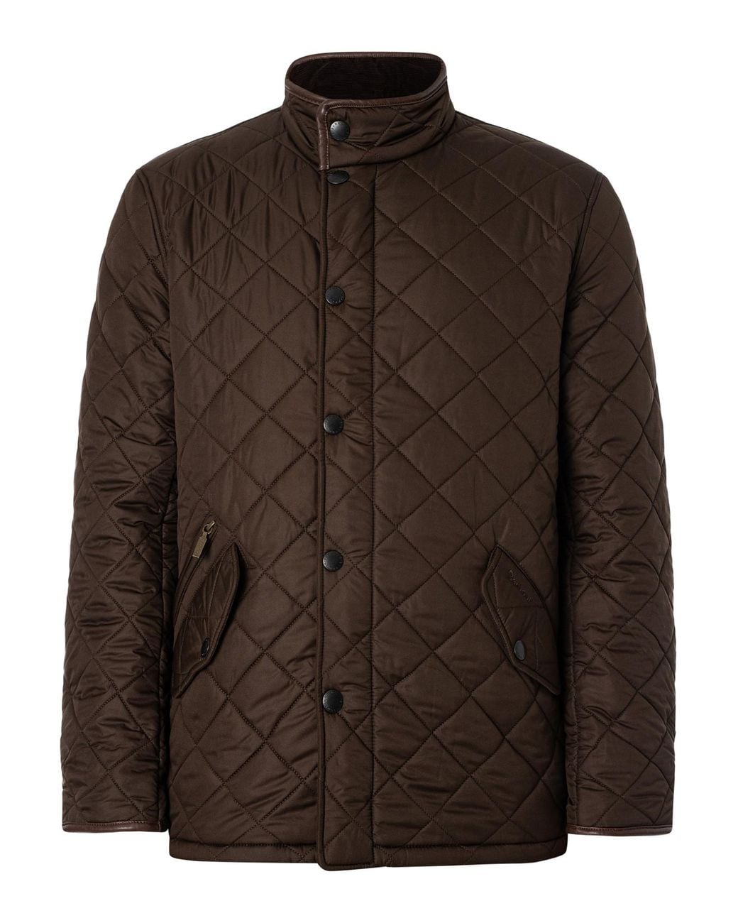 Barbour Brown Powell Quilted Jacket for men
