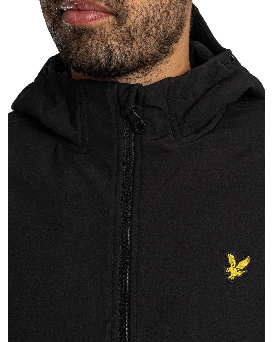 Lyle & Scott Black Mesh Back Softshell Jacket for men