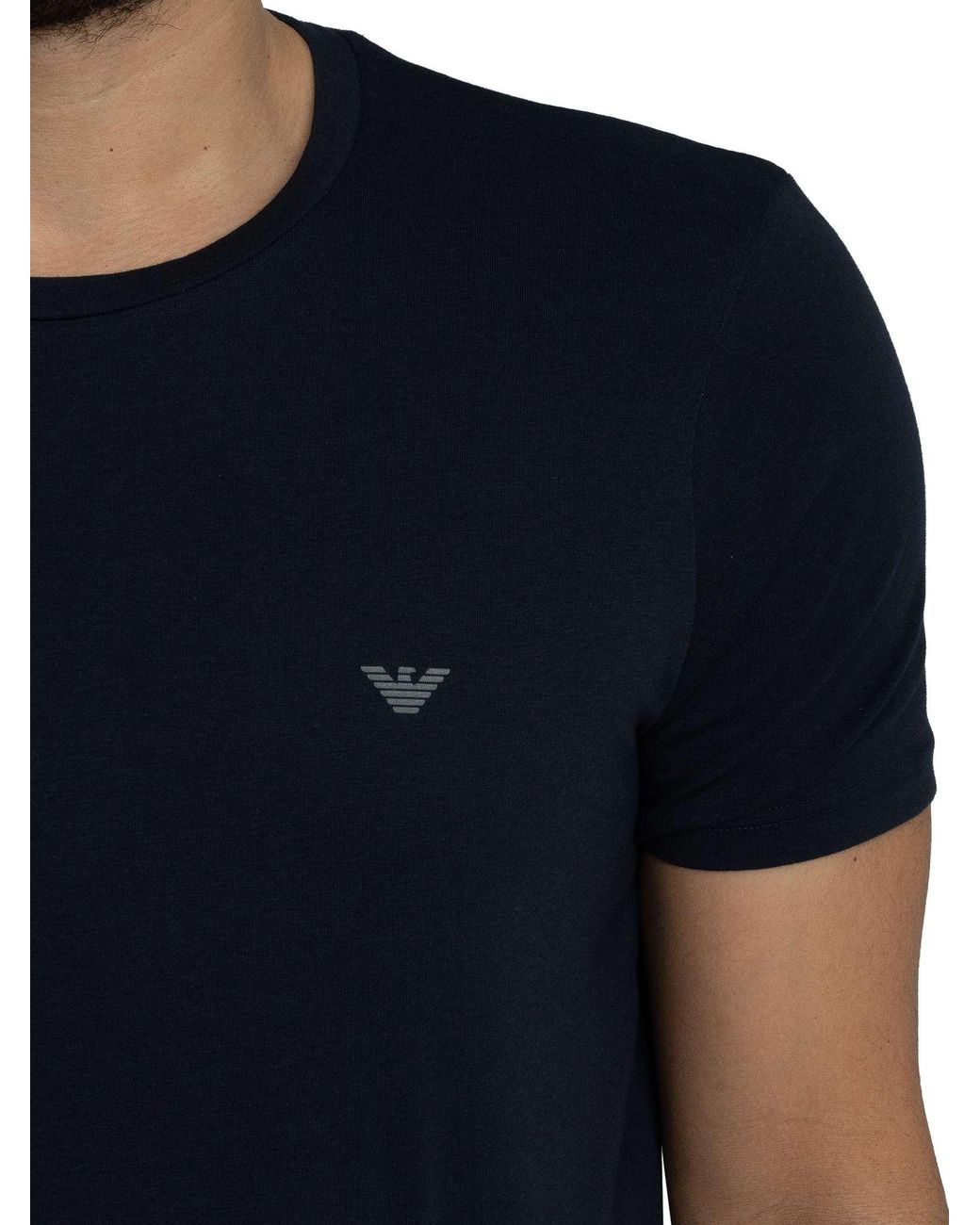 Emporio Armani Gray 2 Pack Lounge Crew T-Shirt for men