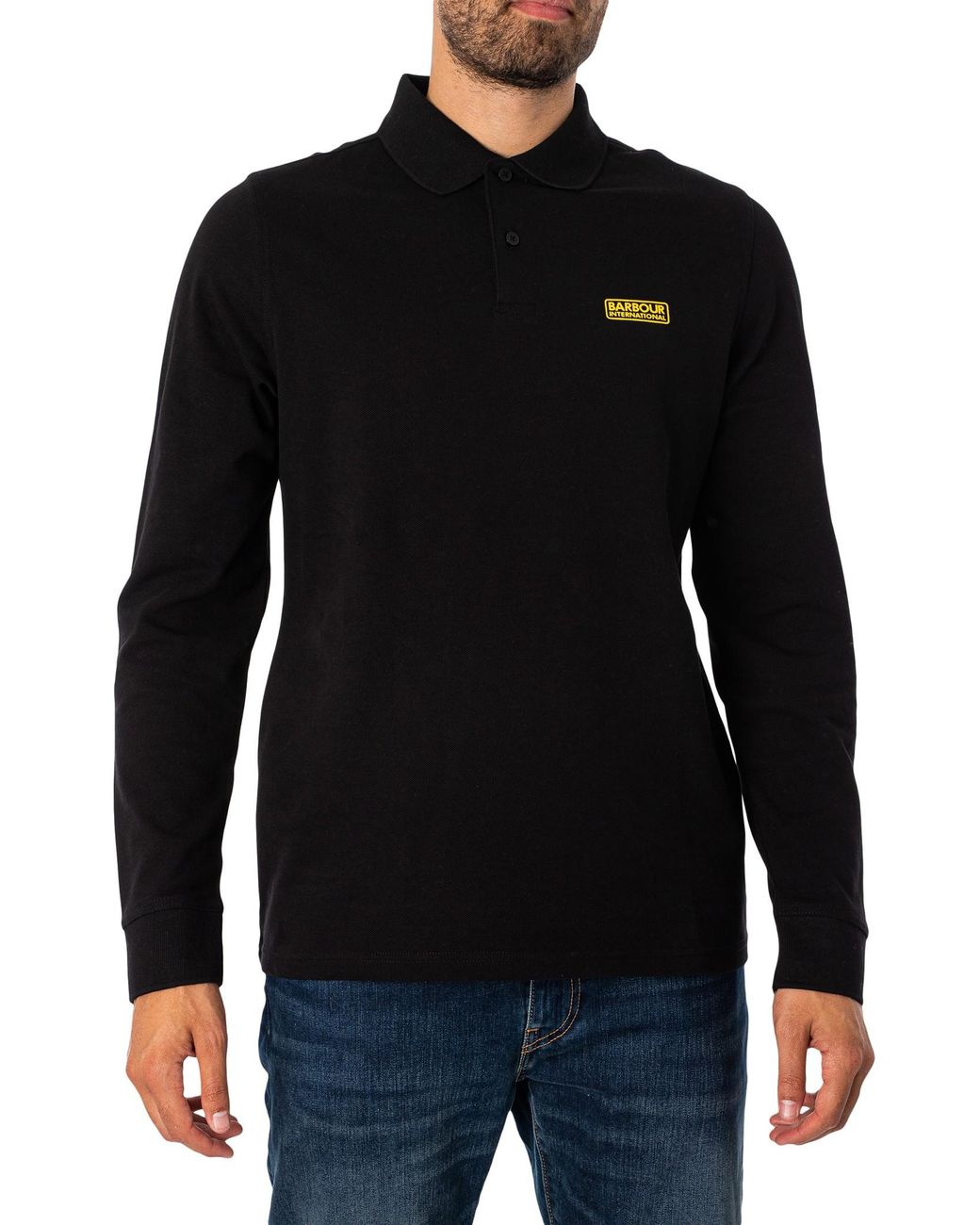 Barbour international long hotsell sleeve polo shirt