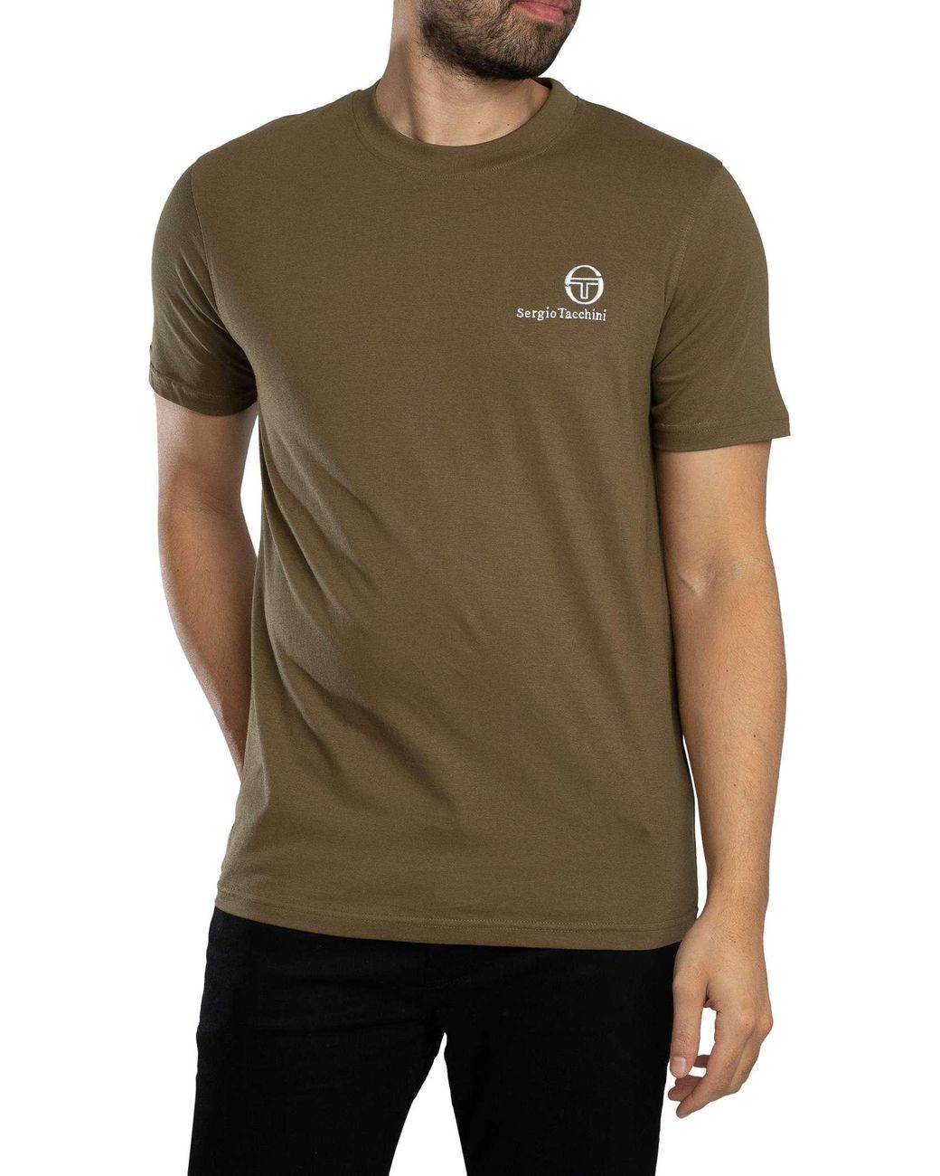 Sergio Tacchini Green Felton T-Shirt for men