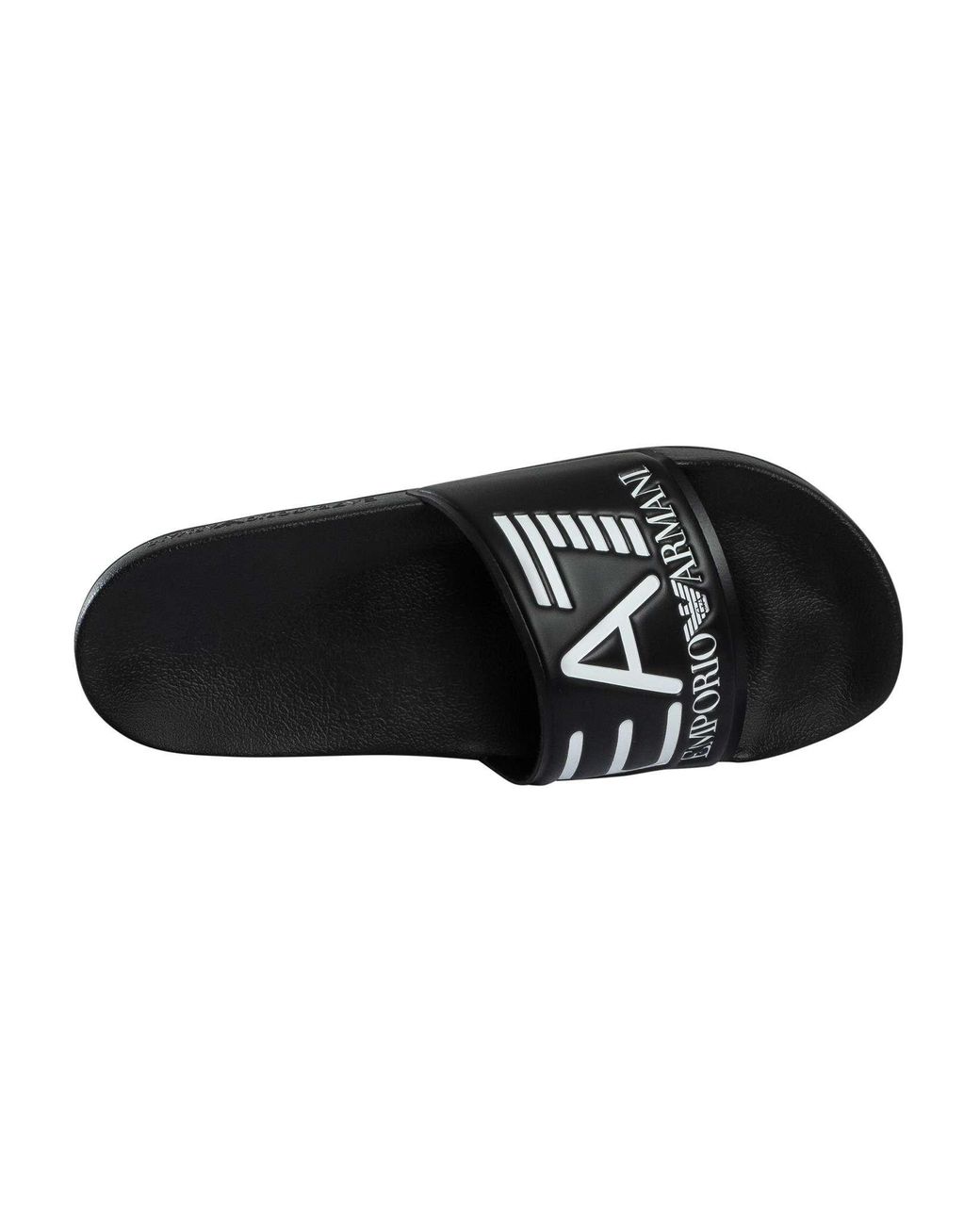 EA7 Black Scarpe Logo Sliders for men