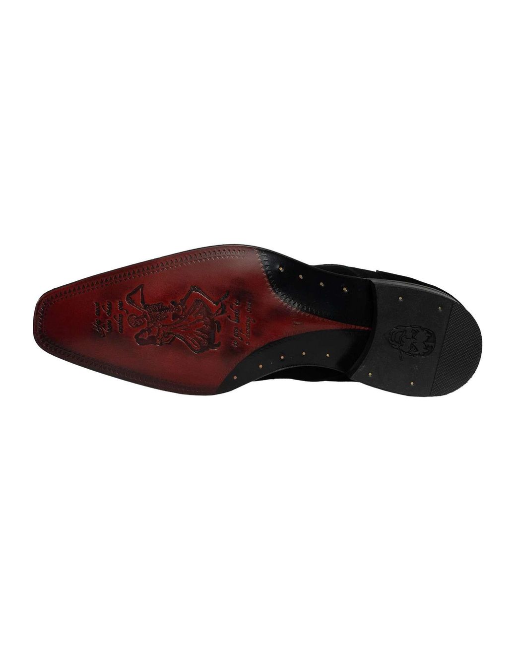 Jeffery West Black Rip Suede Brogue Shoes for men