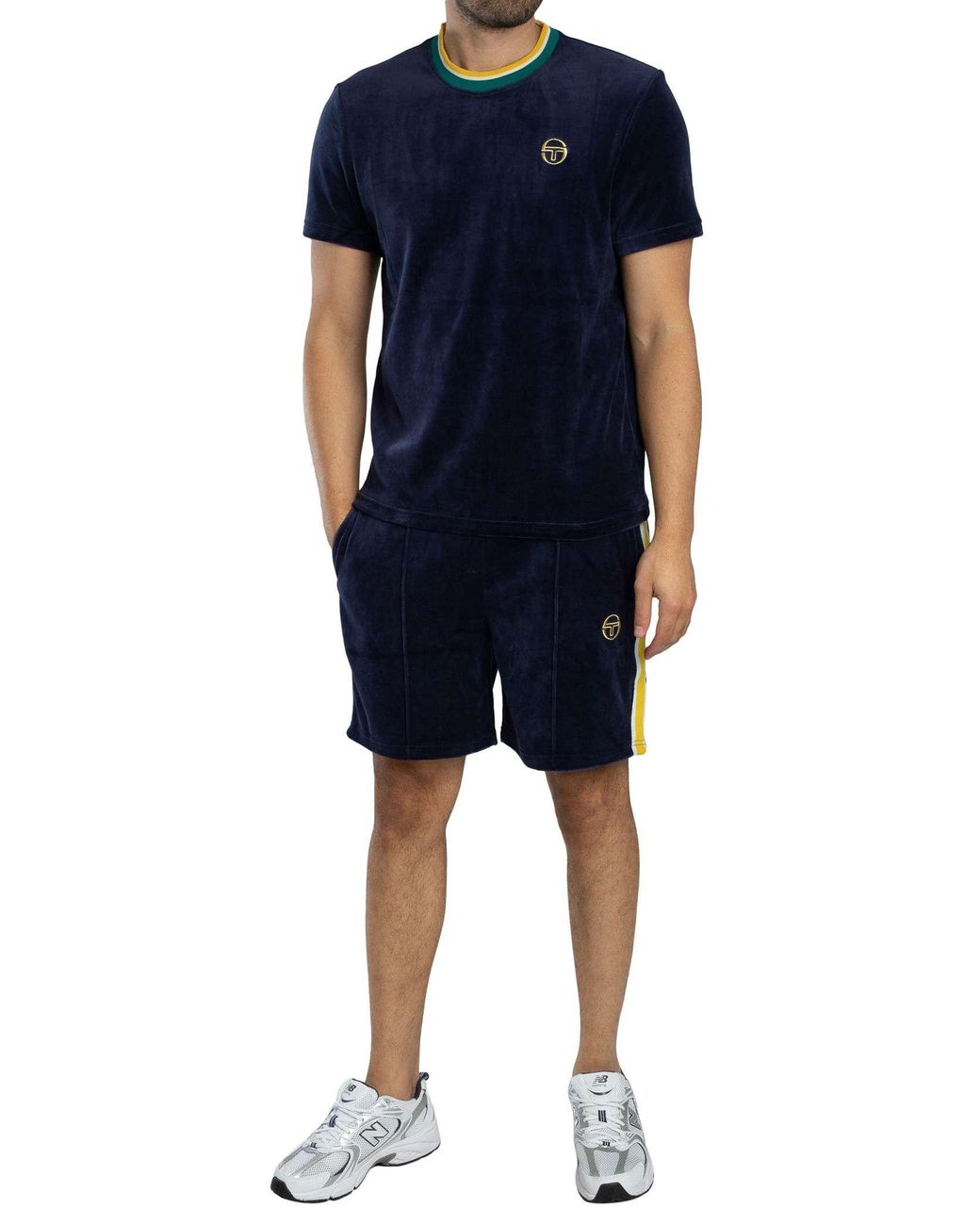 Sergio Tacchini Blue Monte Velour T-Shirt for men