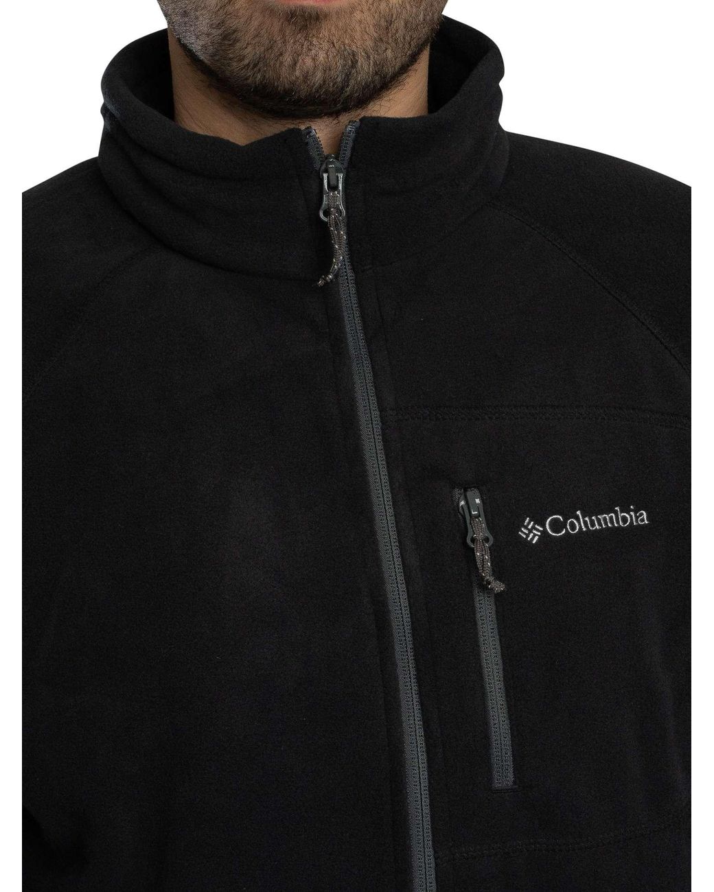Columbia Black Fast Trek Zip Fleece for men