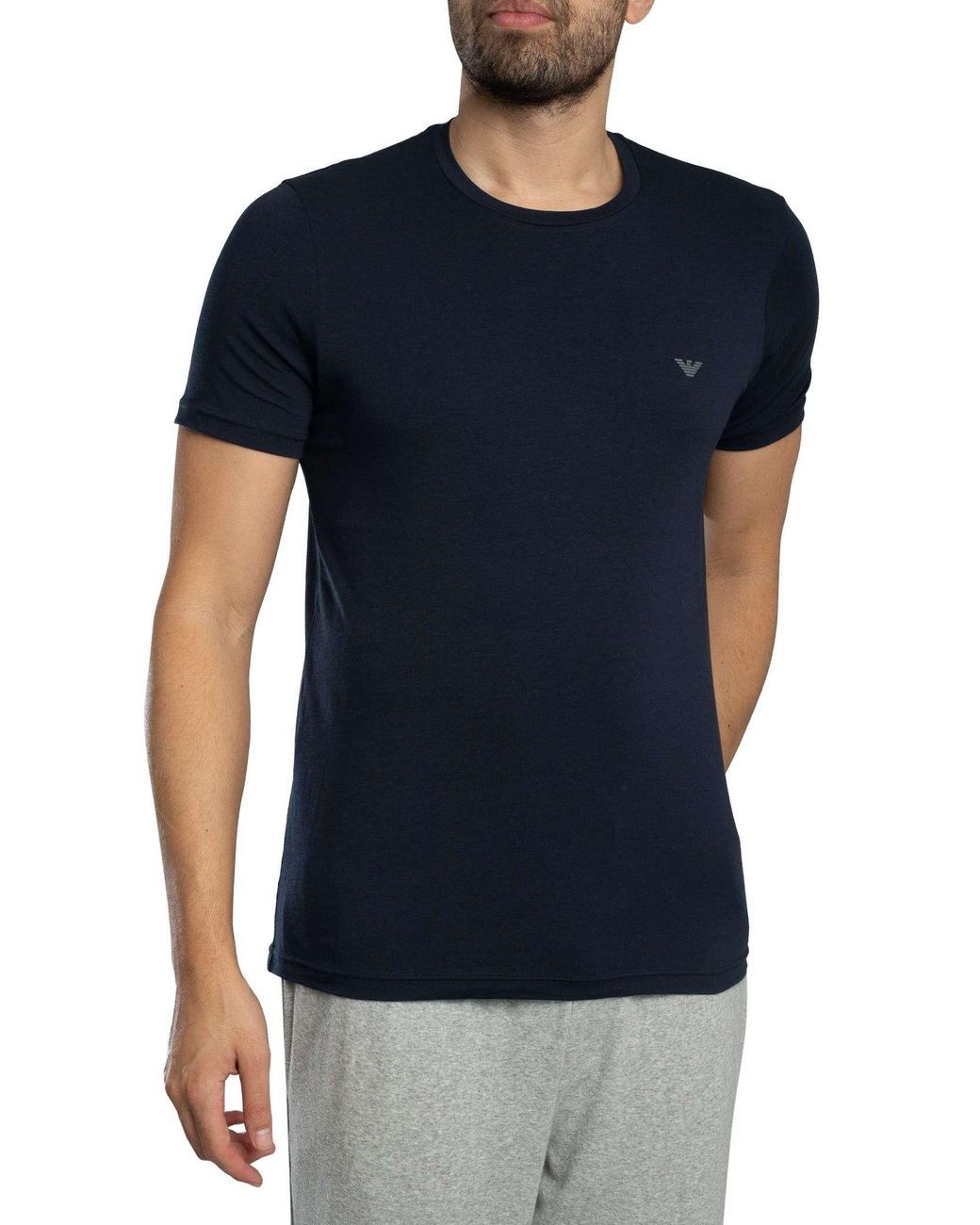 Emporio Armani Gray 2 Pack Lounge Crew T-Shirt for men