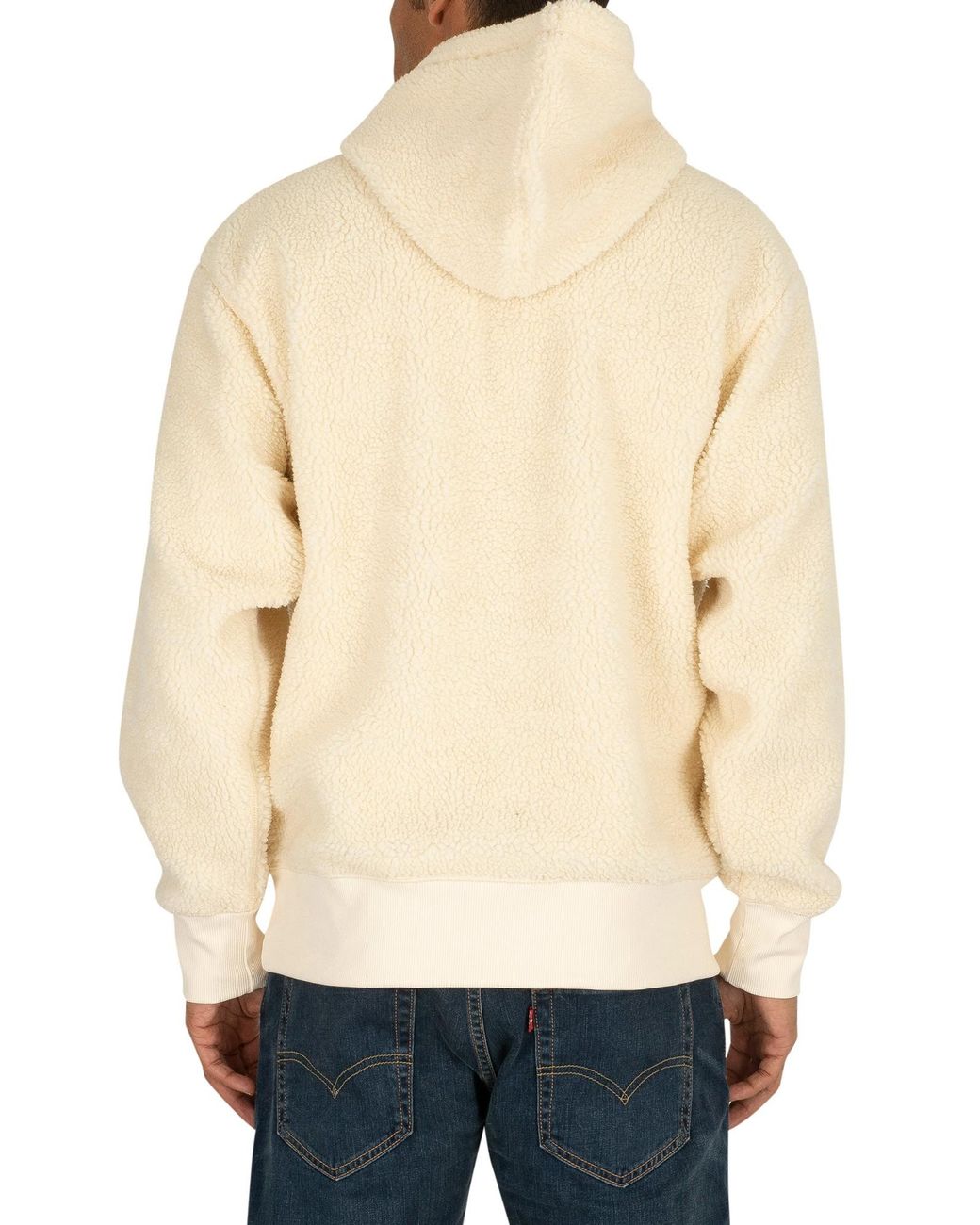 Timberland Sherpa Fleece Hoodie in White for Men | Lyst