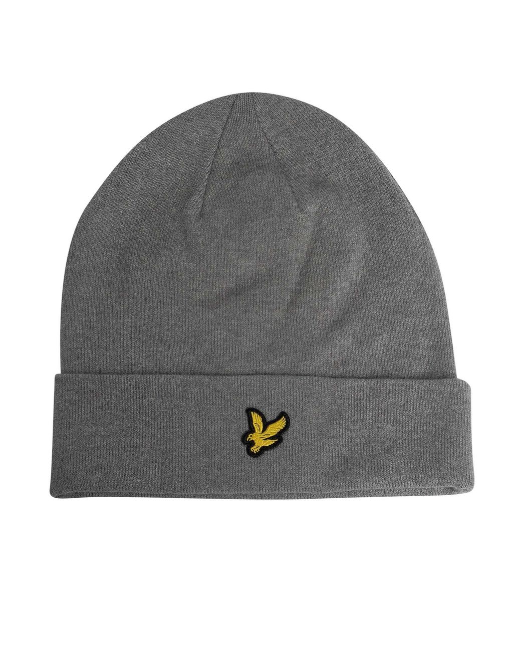 Lyle & Scott Gray Cotton Merino Beanie for men