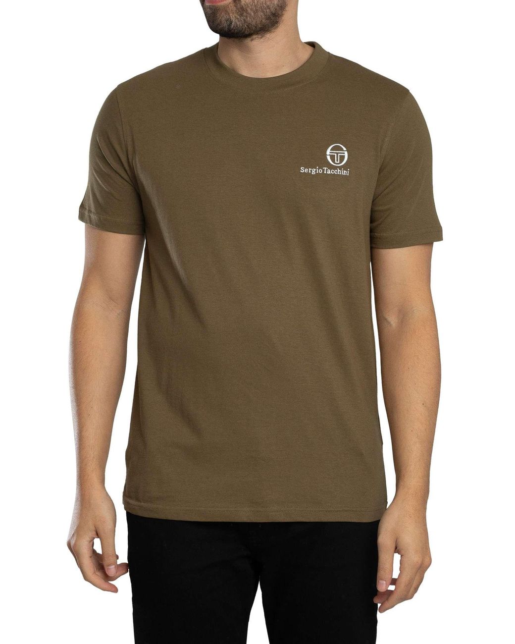 Sergio Tacchini Green Felton T-Shirt for men