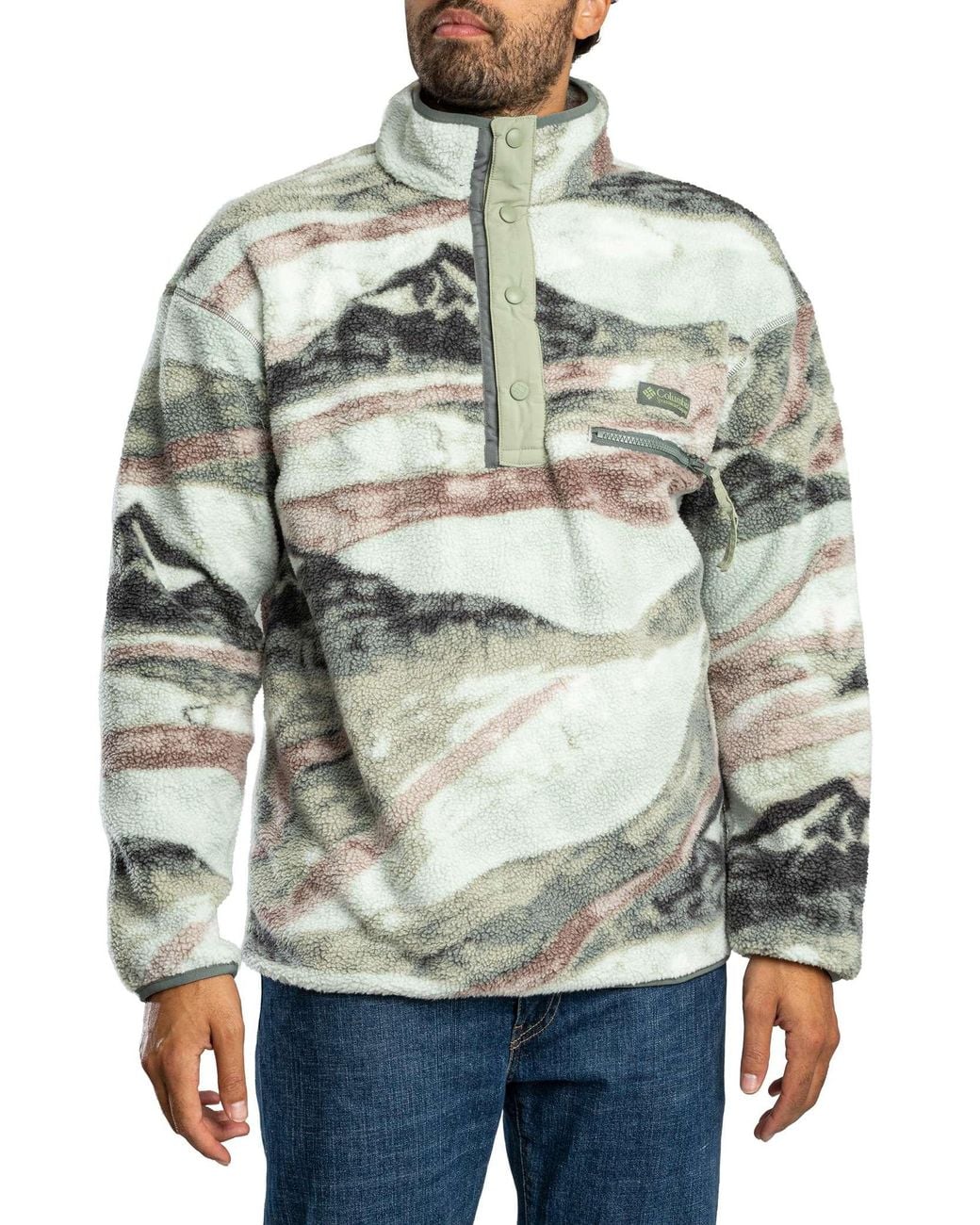 Columbia Gray Helvetia Ii Half Snap Fleece for men