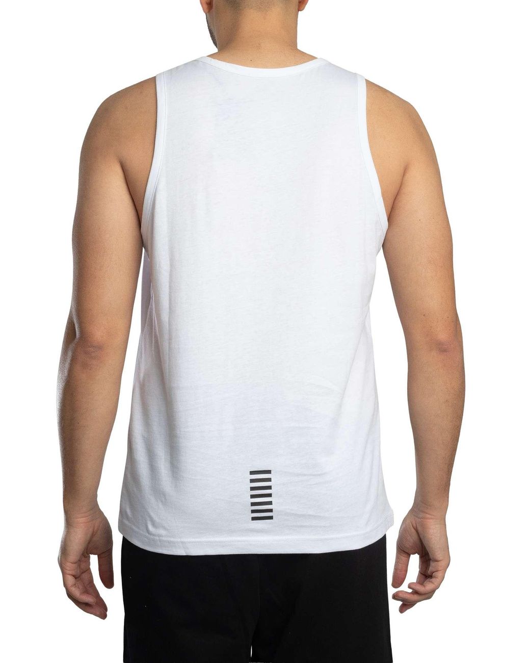 EA7 White Logo Slim Vest for men