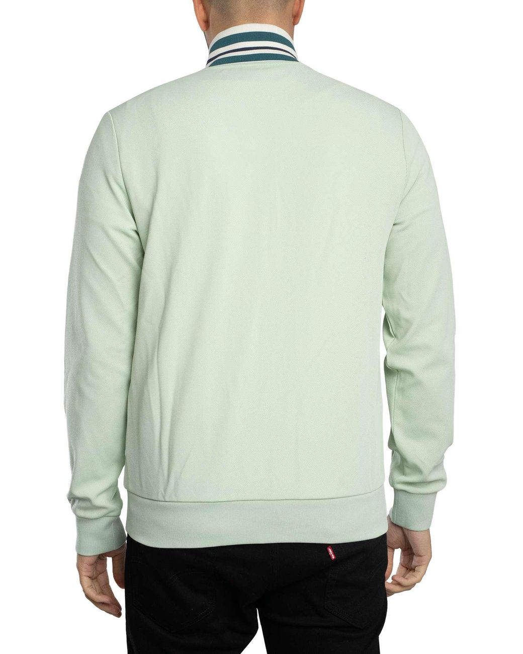 Fila Green Federico Tipped Neck Track Jacket for men