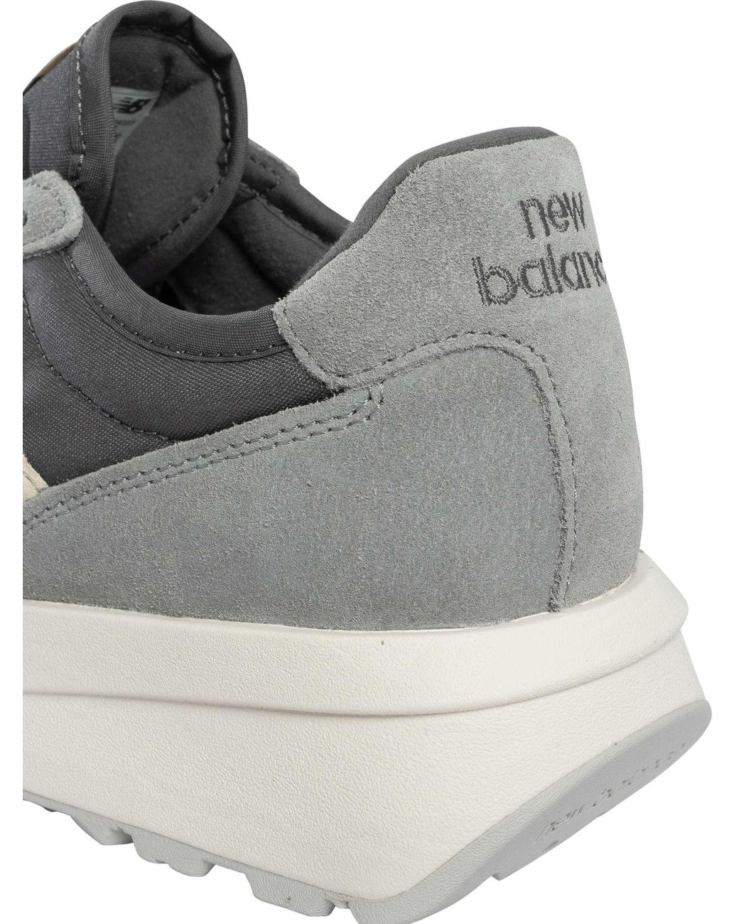 New Balance White 370 Suede Trainers for men