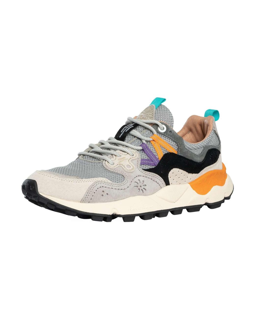 Flower Mountain White Yamano Suede Trainers for men