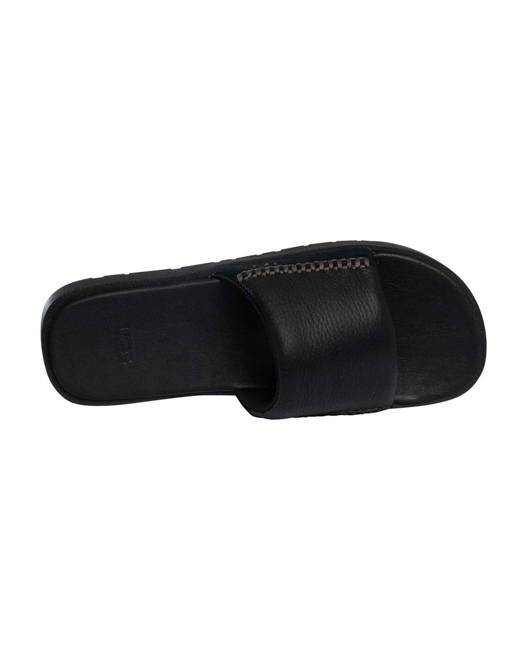 Ugg Black Seaside Ii Leather Sliders for men